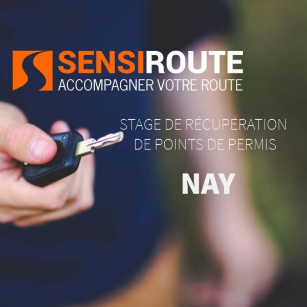 Stage agréé de récupération de points de permis à Nay avec Sensiroute